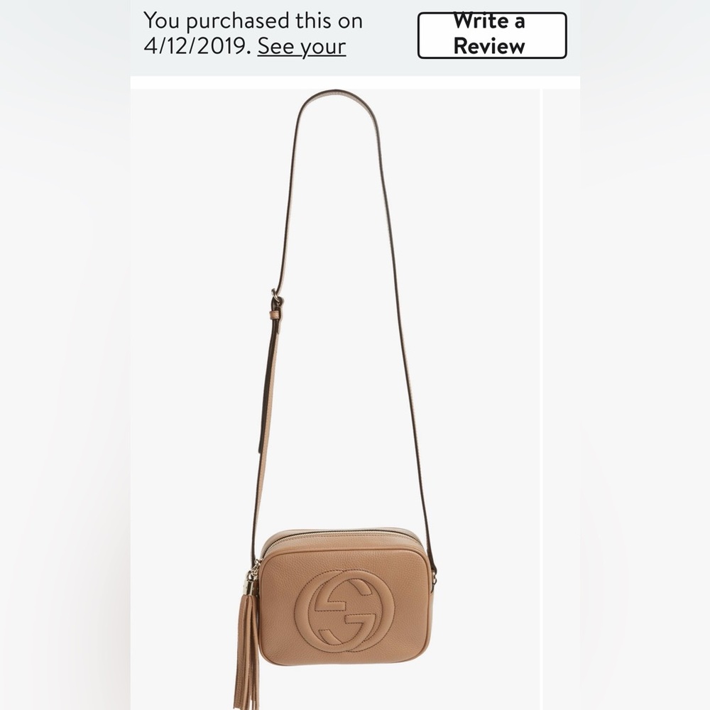 GUCCI Leather Soho Disco Crossbody w/Tassel Unisex/feminine look add Gucci scarf - Picture 3 of 16